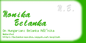 monika belanka business card